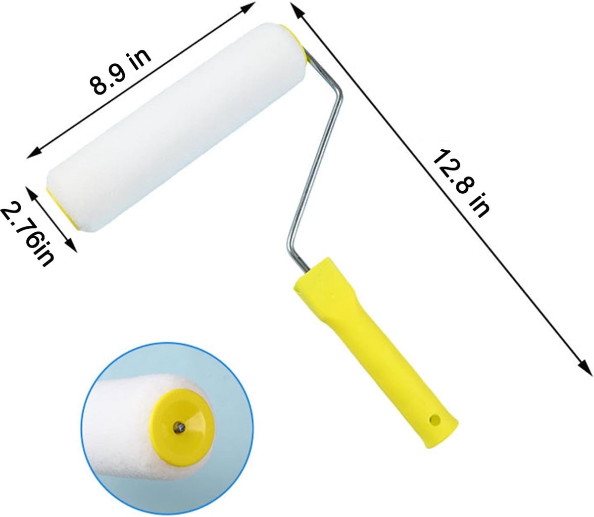 ACEBON Home Paint Roller Set, 9 Inch Roll Frame with 5 Premium Microfiber Replacement Covers, Extension Bar 4 - ShopVlot