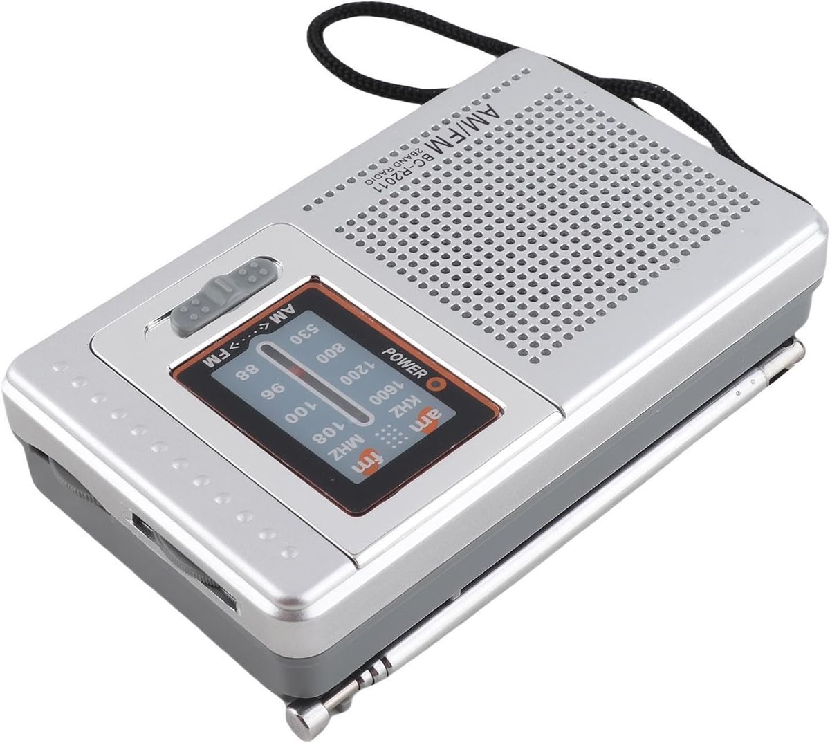 SnelShoppen - Draagbare FM radio, mini handradio met ingebouwde speaker, heldere geluidskwaliteit, geavanceerde chip, ideaal voor reizen, noodgevallen