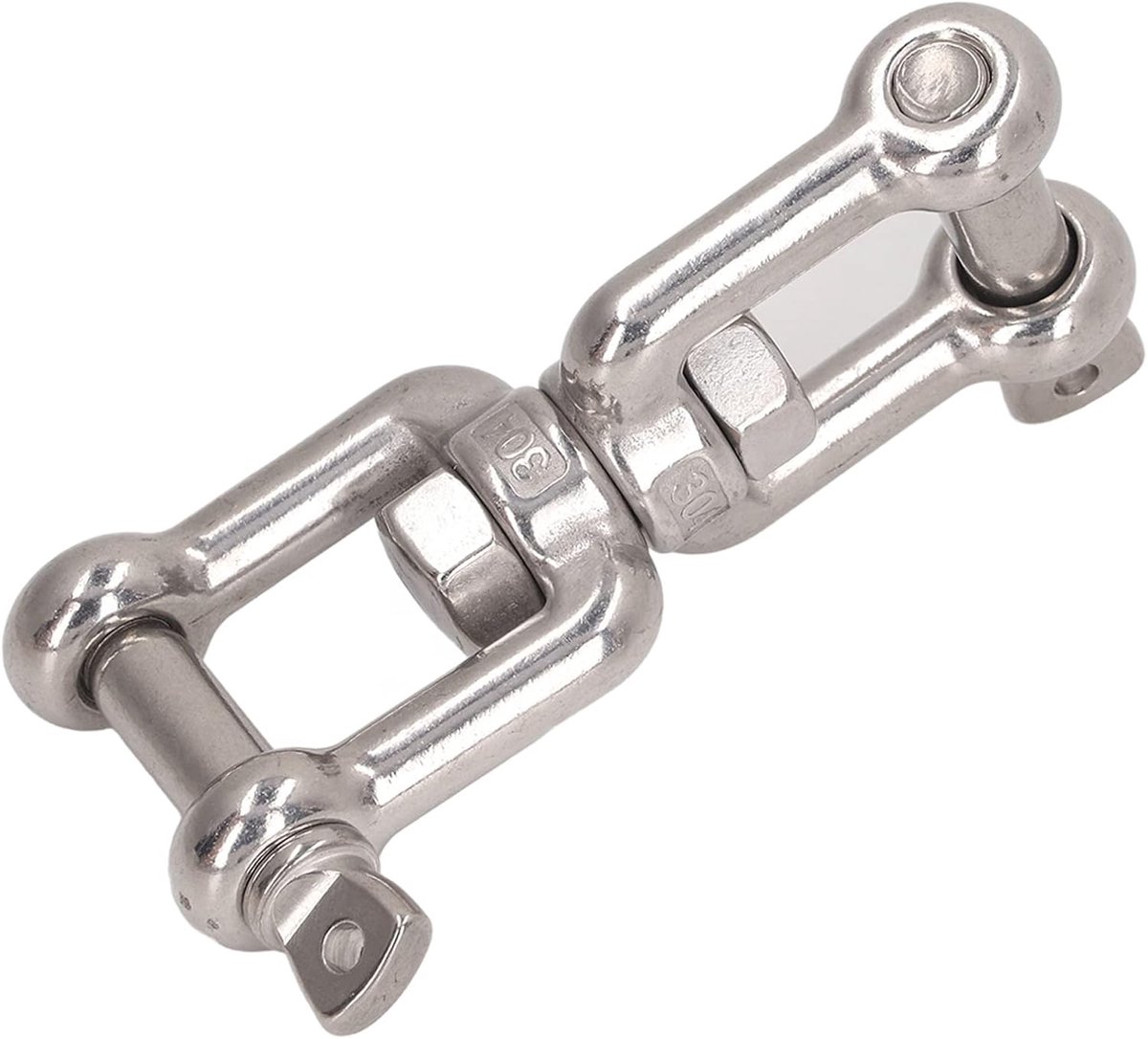 SnelShoppen - Rotatable Double Bracket - RVS Dubbele Klembeugel - Universele Klem Connector - Oog Draai Beugel voor Hardware Hefverbinding (12mm)