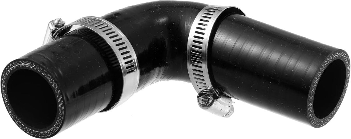 SnelShoppen - 32mm 1.25" ID 90 Graden Siliconen Reducer Slang Koppeling Set Zwart - Hoog Temperatuur Bestendig - Universeel Geschikt voor Auto Koelmot