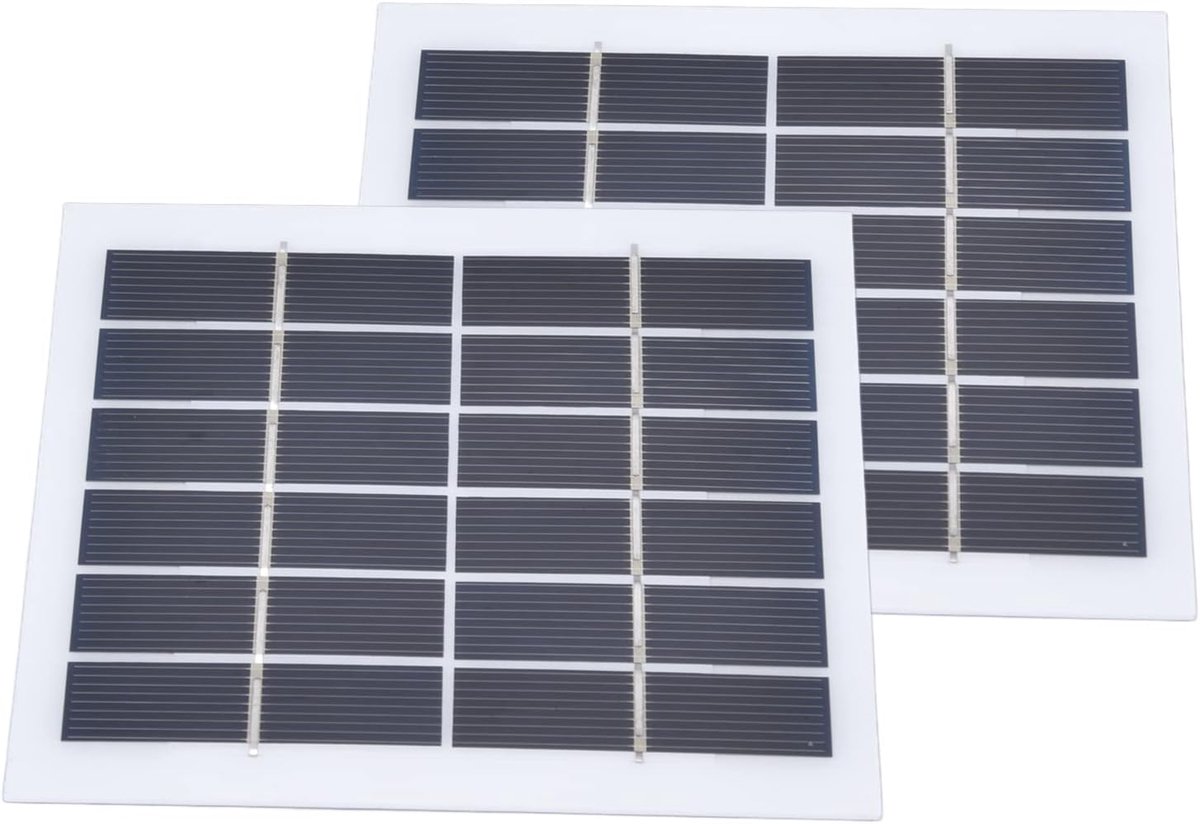 SnelShoppen - 2Pcs Zonnepaneel 2W 6V Zonnecellen voor Zonnebatterijoplader DIY Zonne-systeem Kits Hoge Conversie Efficiëntie