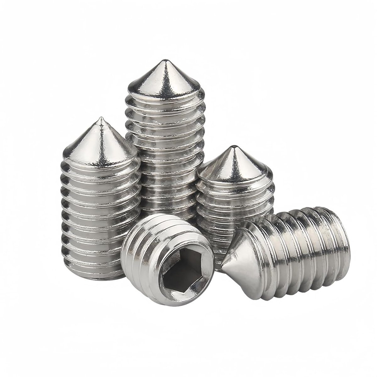 SnelShoppen - Cone Tip Draadpinnen M2.5 x 8 mm - RVS, Verzonken, Pack van 50, Duurzaam en Corrosiebestendig voor Meubelbouw en Klussen