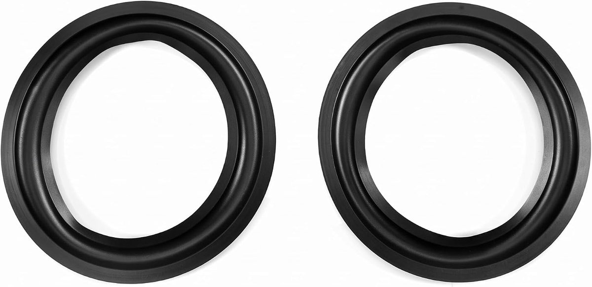 SnelShoppen - 2 Stuks 6 Inch 156mm Rubber Rand Speaker Reparatie Onderdelen, Duurzaam, Eenvoudige Installatie, Slijtvast, Ideaal voor Geluidssystemen