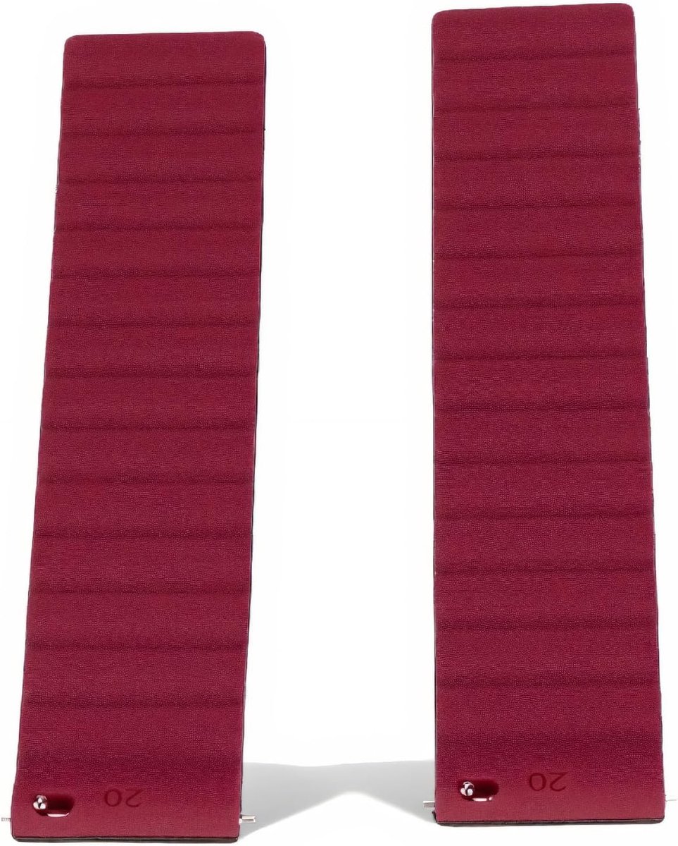 SnelShoppen - Magnetische Horlogeband 20mm Silicone Universele Band voor Buiten (Wijnrood) - Ademend, Comfortabel, Snelle Bevestiging en Verwijdering,
