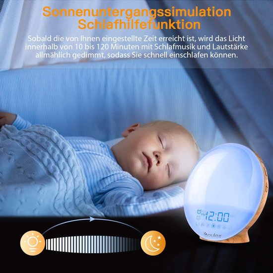Wake Up Light - Wekker Natuurlijke Geluiden - Rustig Ontwaken - Simulatie Zonsopgang Zonsondergang van Wake-up Light — afbeelding 3