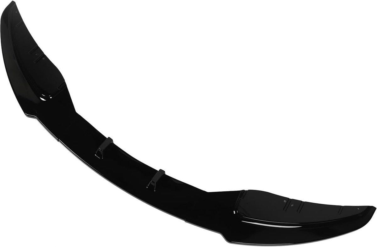 SnelShoppen - 3PCS Auto Voorbumper Lip Splitter Spoiler Shiny Zwart voor 1 Serie E81 E82 E87 E88 LCI Standaard Editie 2008-2011 - Sportieve Look, Cras