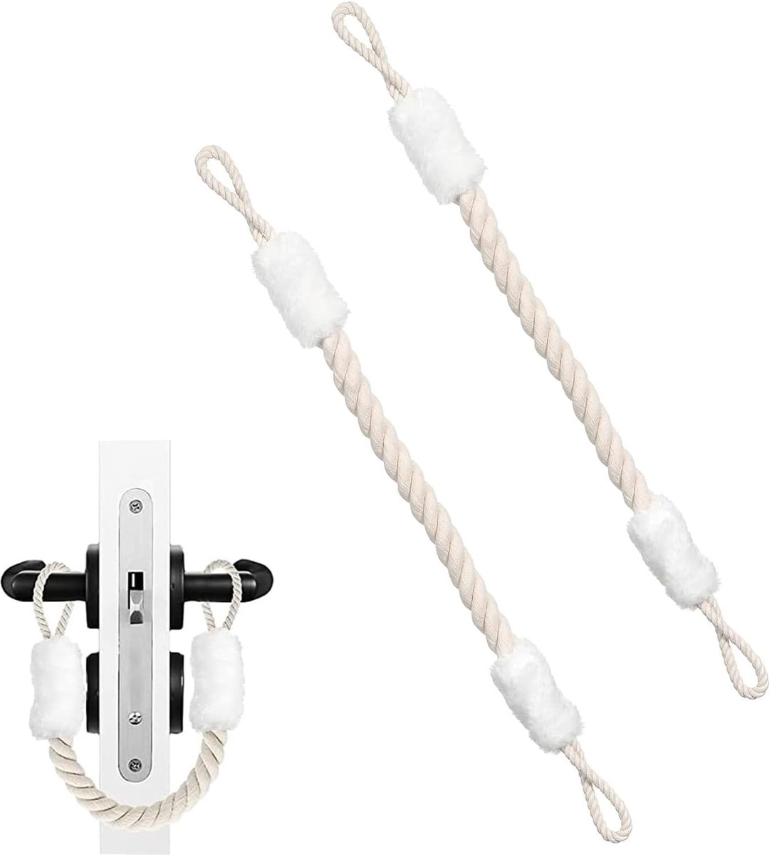 SnelShoppen - Deurkoord Klem Beveiliging Deurstopper Latch Katoenen Deurkoord Klem Beveiliging voor Huisdieren Kinderen Vingerbescherming Stoffen Deur