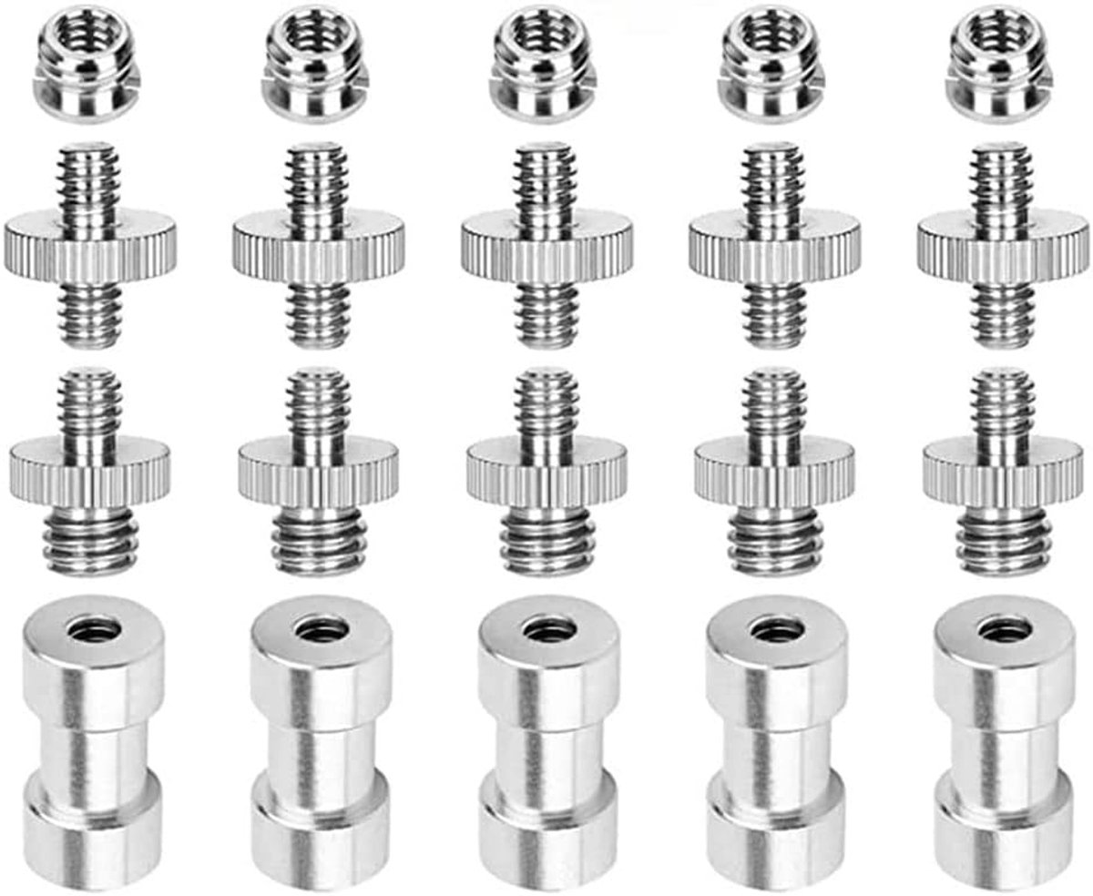 SnelShoppen - 20 Stuks 1/4 naar 1/4 en 1/4 naar 3/8 Schroef Adapter Tripod Draad Converter voor Camera, Statief, Monopod, Lichtstatief - Duurzaam, Roe