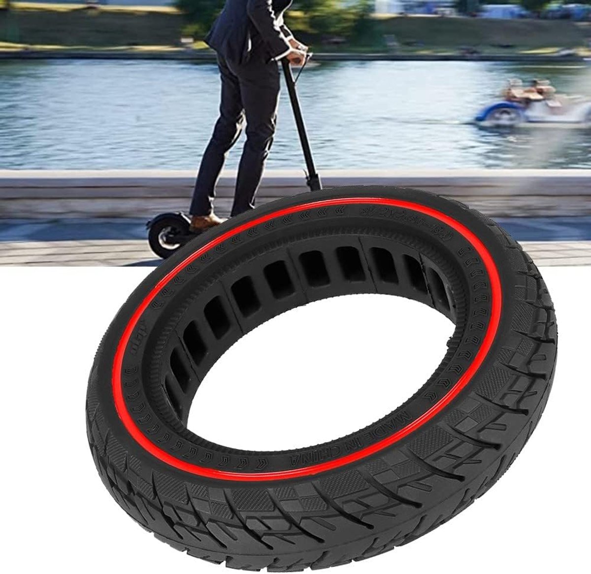 SnelShoppen - 8.5 Inch 8 1/2 * 2 (50-134) Massieve Banden voor Elektrische Steps VSETT 9 & 9+/ZERO 9 - Duurzaam Rubber - Betrouwbaar en Geschikt voor