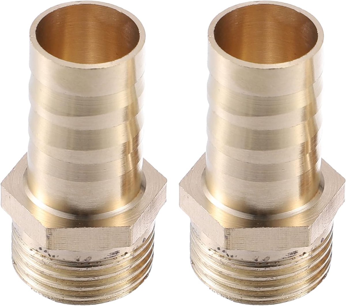 SnelShoppen - 2Stuks 16mm 1/2" BSP Mannelijke Slangverbinder van Messing - Corrosiebestendig en Temperatuurbestendig voor Motor, Auto en Vrachtwagen