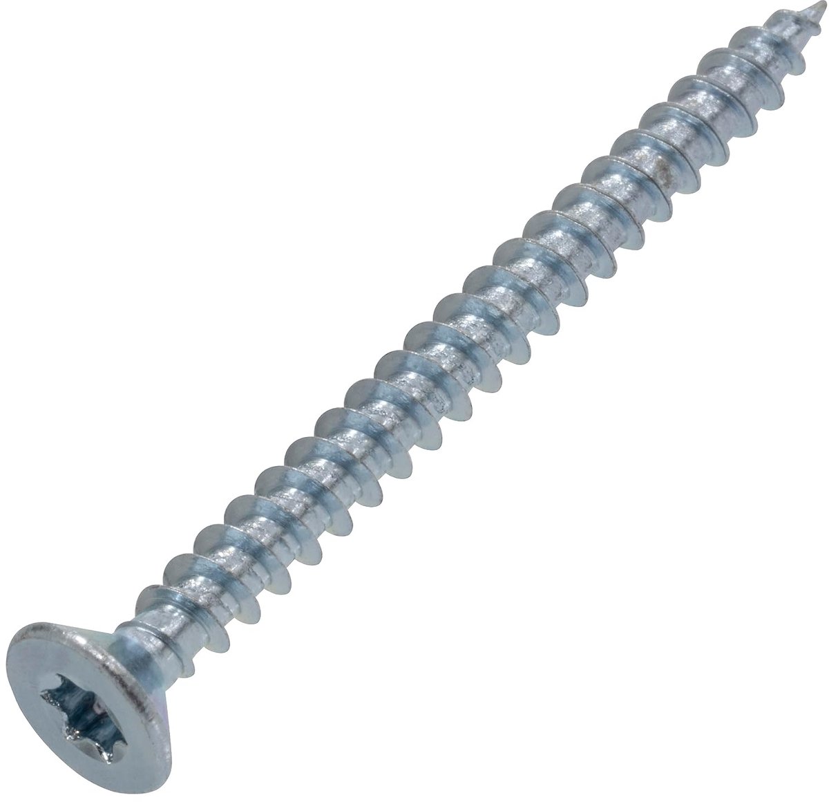 SnelShoppen - Set van 100 verzonken houtschroeven Ø3,5x40mm met TX sterkop - van gegalvaniseerd staal voor houtverbindingen en montageprojecten