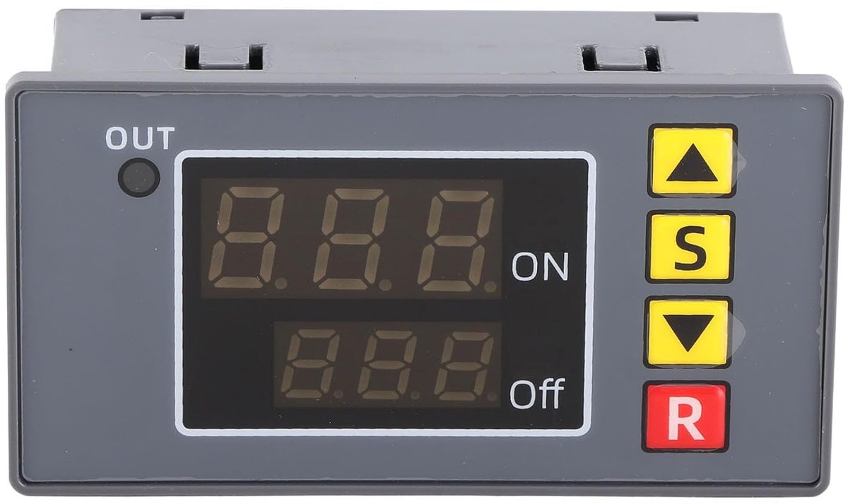 SnelShoppen - Digitale Timer Module met Groot LCD Scherm - Tijd Vertraging Aan/Uit Schakelmodule - AC110V-220V - 0-999 uur/min/seconde - ABS Materiaal