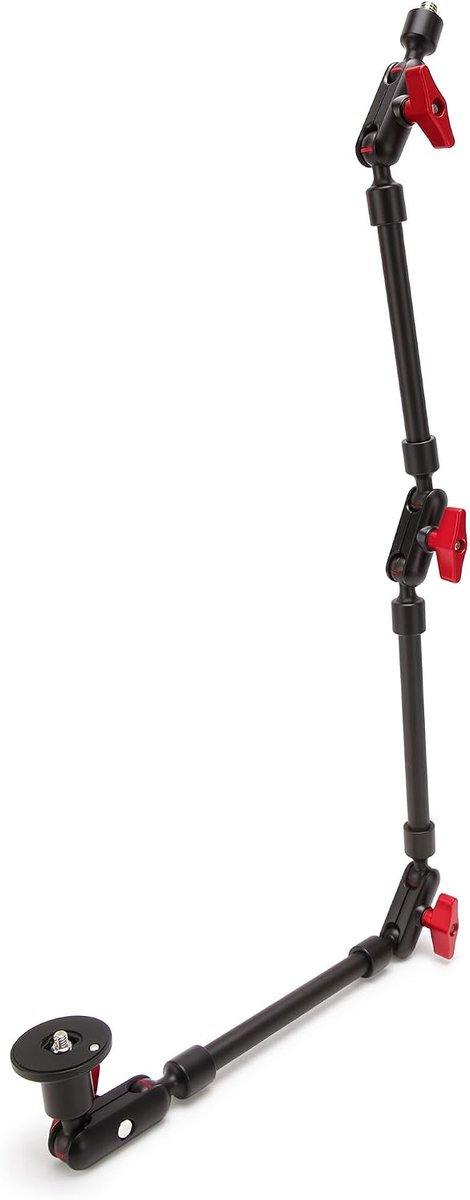 SnelShoppen - 31 Inch Verstelbare Scharnierarm, 360 Graden Draaibare Camera Steun met Antislip Rubber Pads, Hoogte Bereik 20-80 Cm, Capaciteit tot 2 K