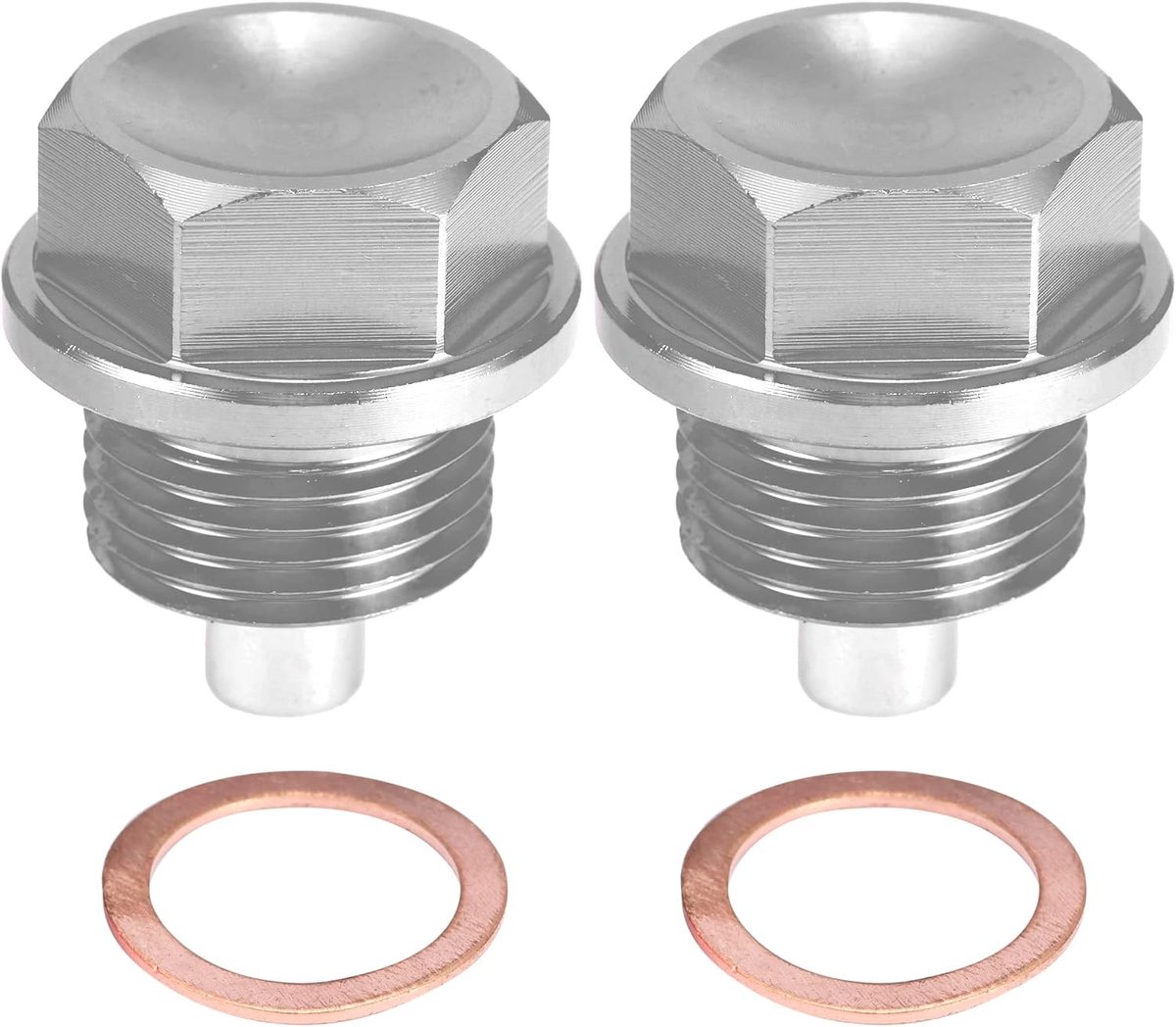 A ABSOPRO 2 Set M18x1.5 Oil Drain Plug Aluminum Alloy Silver Color - ShopVlot