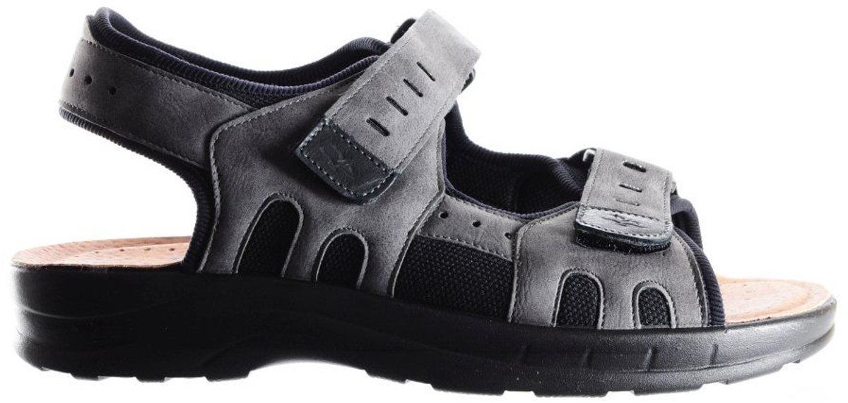 Grijze Sportieve Heren Sandaal Comfort maat 47