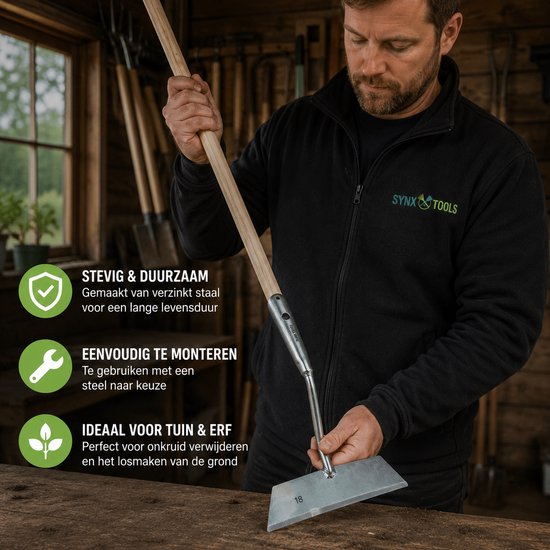 Synx Tools Rechte Schoffel 18cm - Schoffels - Zonder Steel - Schoffels / Onkruidverwijderaar — afbeelding 2