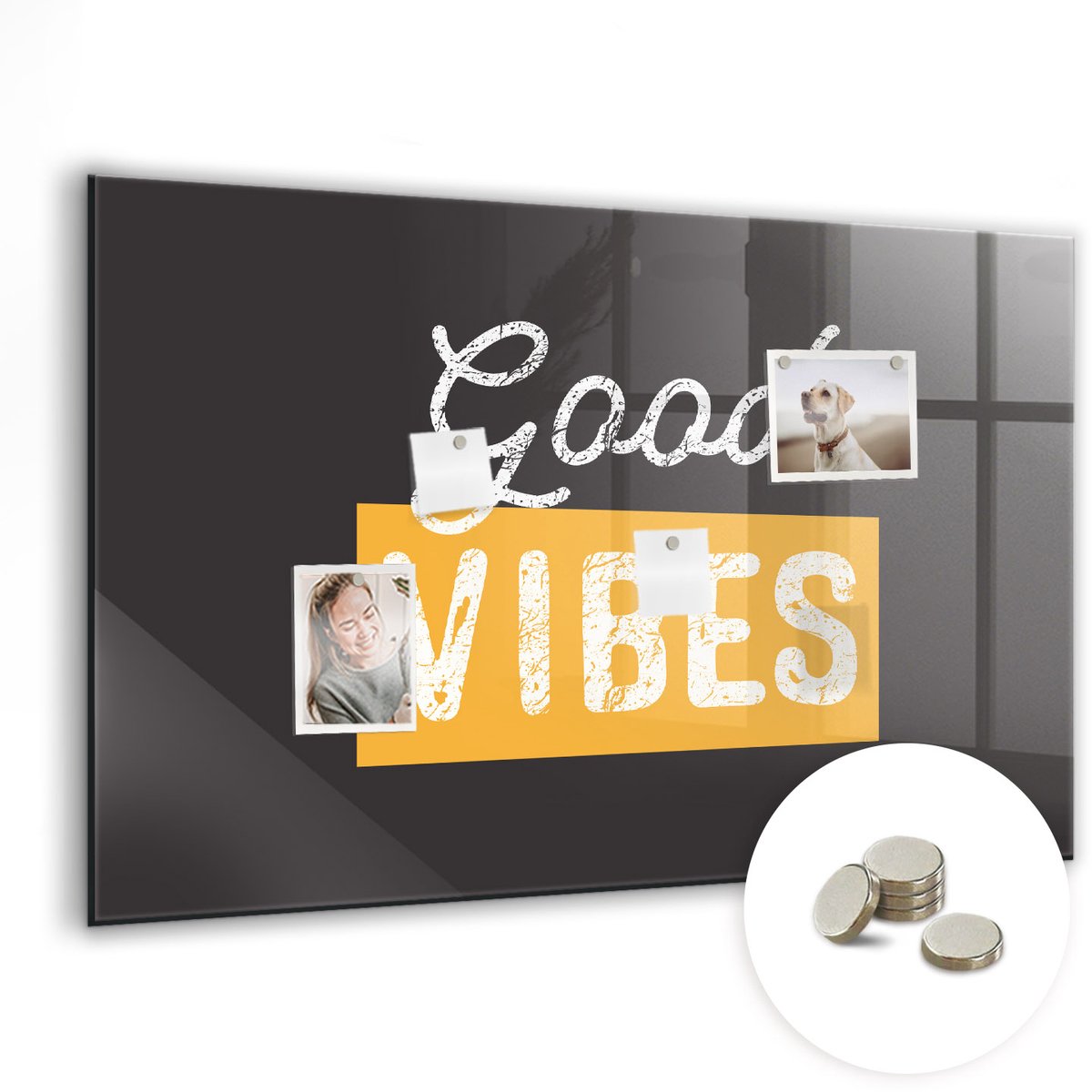 Coloray Glazen Magneetbord - Magnetisch Bord Kinderruimte - 90x60 cm - Oranje Magneetbord - Magnetic Board - Kinderkamer Decoratie