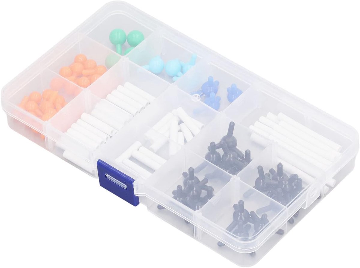 SnelShoppen - Moleculaire Structuur 3D Modelbouwset - Chemisch Modelbouwpakket met Kleurige PP Bollen en Verbindingselementen voor Onderwijs - Sterke