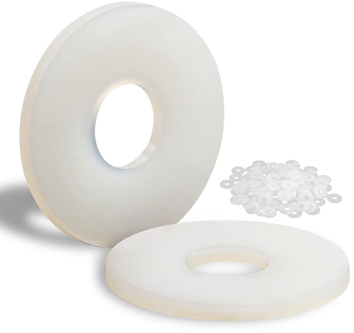SnelShoppen - Set van 100 Plastic Washers M6-18mm Nylon Ringen Onderlegschijven voor Machines, Elektrische Apparaten en Loodgieterswerk