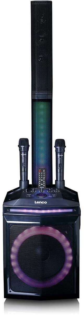 Lenco - PA-220BK - PA met subwoofer en afneembare tweeter kolom