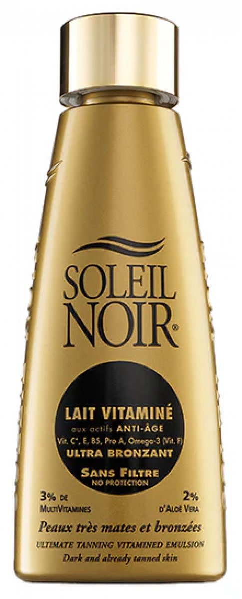 Soleil Noir Lait Vitaminé Ultra Bronzant Sans Filtre 150 ml