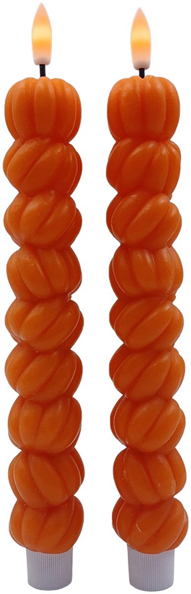 Clayre & Eef Kandelaar 2xAAA Oranje Kunststof