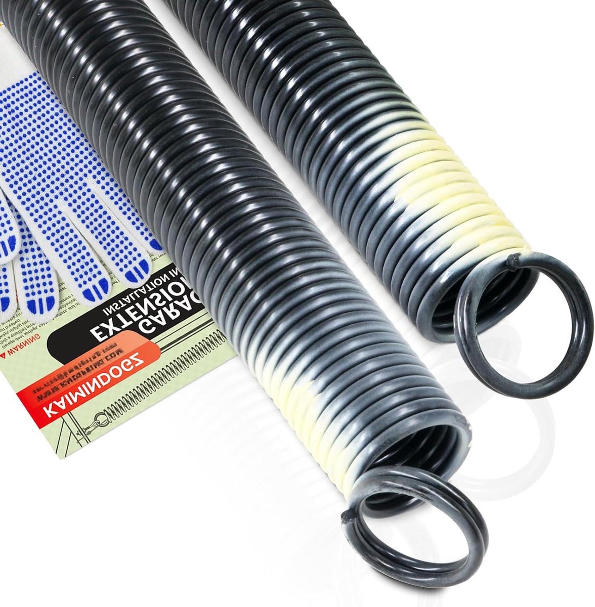 Garagedeur Verlengveren - Veren Set - Garagedeur Reparatie - Heavy Duty Staal - 67 inch Uitgerekt - Zwart