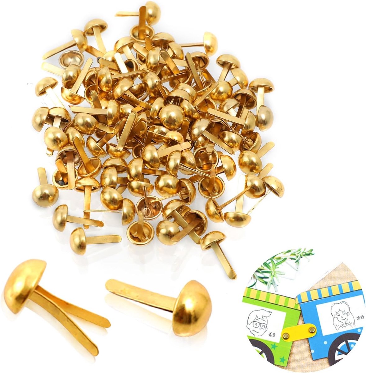 Mini Ronde Clips voor Scrapbooking en Creatieve Projecten - 100 Stuks Metalen Klemmen voor Papier, Knutselen en DIY Activiteiten