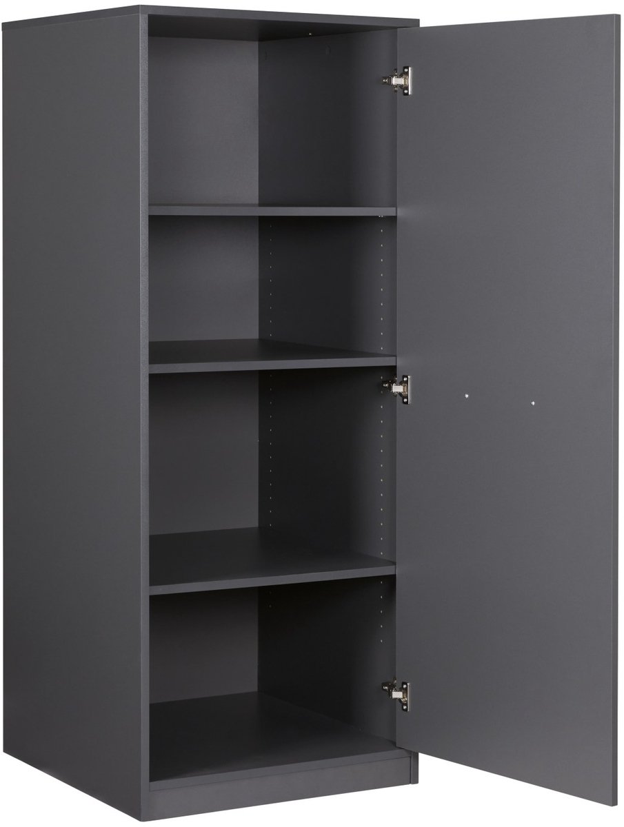 Interlink Lifestyle Studio Flow multifunctionele opbergkast antraciet 67 x 68 x 164 cm | Kledingroede | Verstelbare legplanken