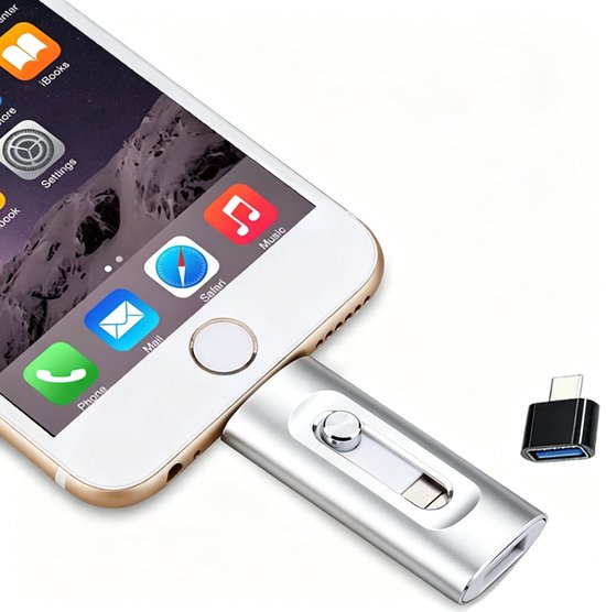 USB Stick voor iPhone - USB-stick - Lightning, USB-C & Micro-USB - 256GB