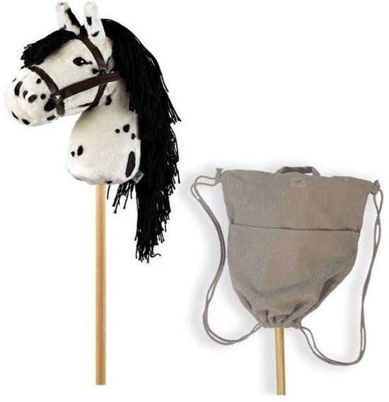 By Astrup Hobby Horse zwart-wit - Hobby Horse - Stokpaard - Stokpaardje - Stokpaardjes - Paarden Spullen - Speelgoed Meisje - Paarden Speelgoed Meisjes - Hobbyhorse - Paarden Cadeaus - Wit met Zwarte Stippen van Merkloos — afbeelding 2