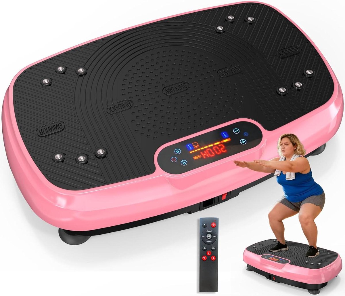 Trilplaat - Shake board - Full body training - Dubbele motoren - 160 kg capaciteit - Zwart
