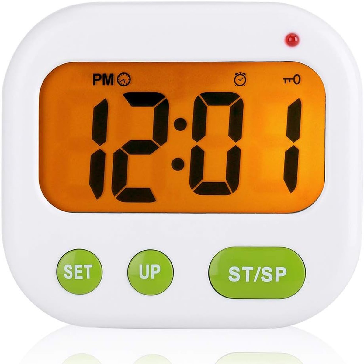 SnelShoppen - Digitale LCD Wecker met Trilling, Batterijgevoed, Modern en Draagbaar, Timer Functie met Achtergrondverlichting voor Kantoor, Slaapkamer