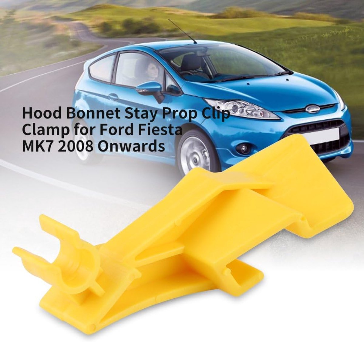 SnelShoppen - KIMISS Bonnet Stay Clip, Hood Bonnet Stay Prop Clip Clamp, Hoogwaardige ABS Plastic, Vervangingsset, Eenvoudig te Installeren, Auto Acce