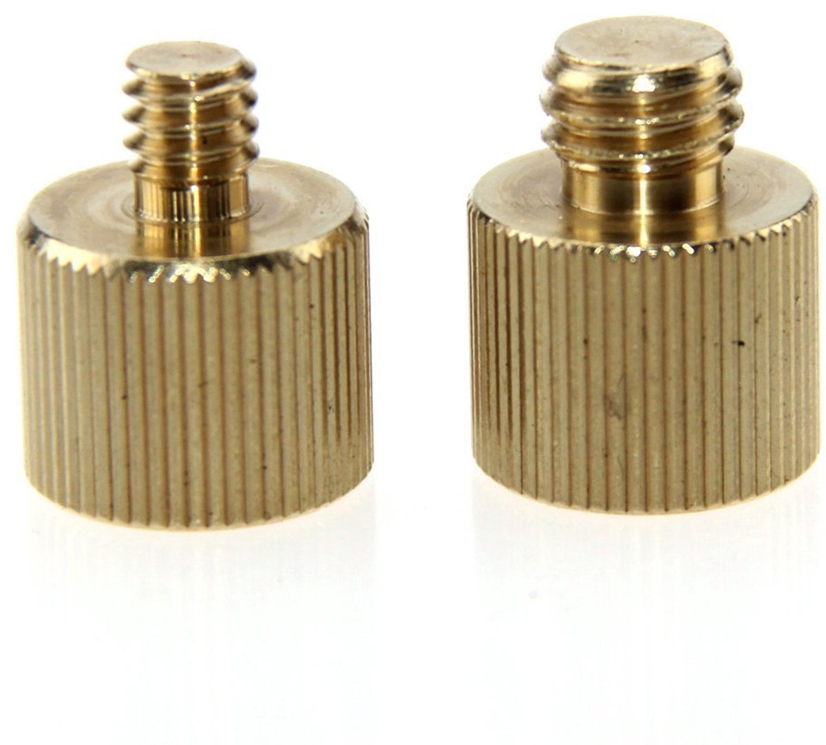 SnelShoppen - Draadadapter 3/8"-16 Vrouwelijk naar 1/4"-20 Mannelijk & 1/4"-20 Vrouwelijk naar 3/8"-16 Mannelijk Draad Adapter - Messing, Set van 2 -