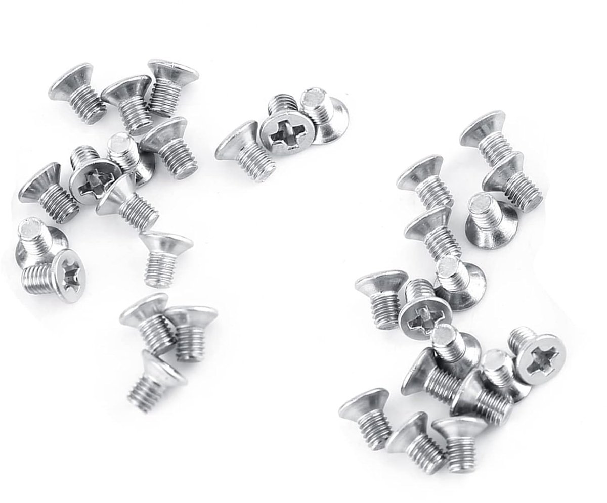 SnelShoppen - Set van 100 M3 Platte Hoofd Schroeven M3 Schroeven Assortiment Kruiskop Voldraad RVS 304 voor Machines (M3 x 4 mm)