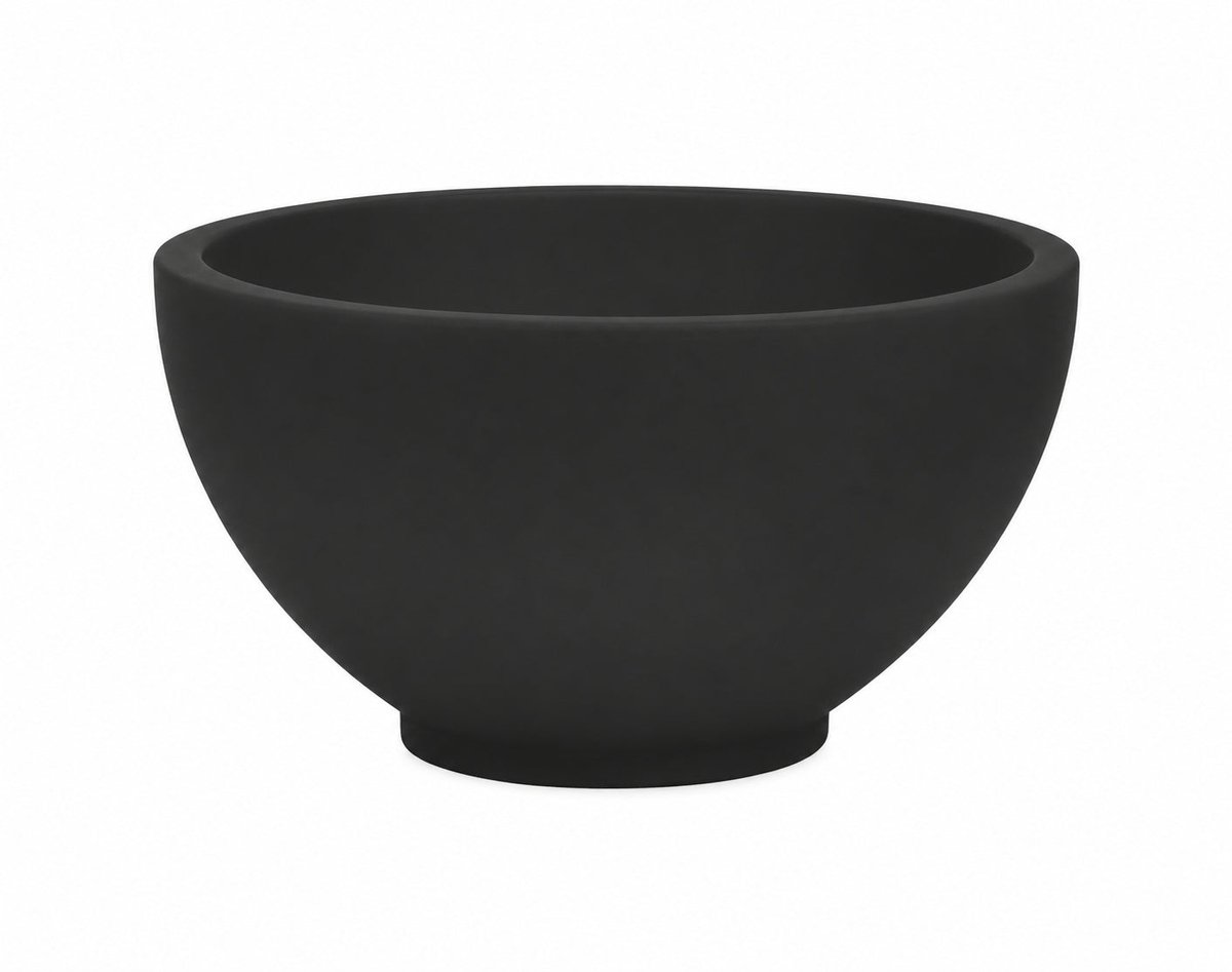 Tessa waskom rond 20 x 11 cm solid surface mat zwart