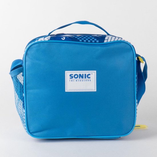 Sonic the Hedgehog Lunchtas Jongens - Geïsoleerde Koeltas met Schouderband en Flessenvak - Blauw van Sonic the Hedgehog — afbeelding 2