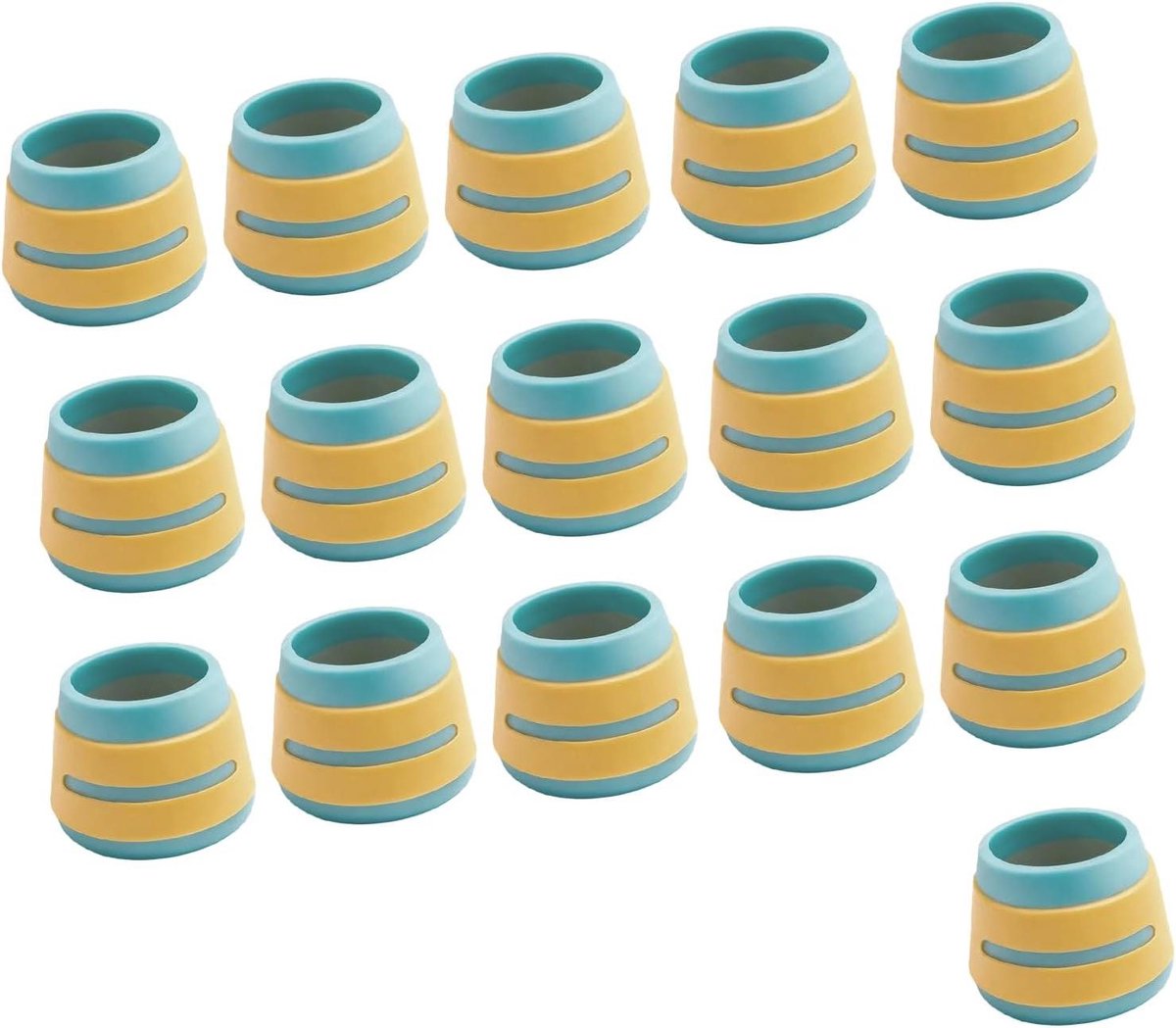 Meubelpootbeschermers - Stoelhoesjes Stoeldopjes - Vloeren Beschermen - Antislip Geluiddempend - 16 stuks - Meerdere kleuren