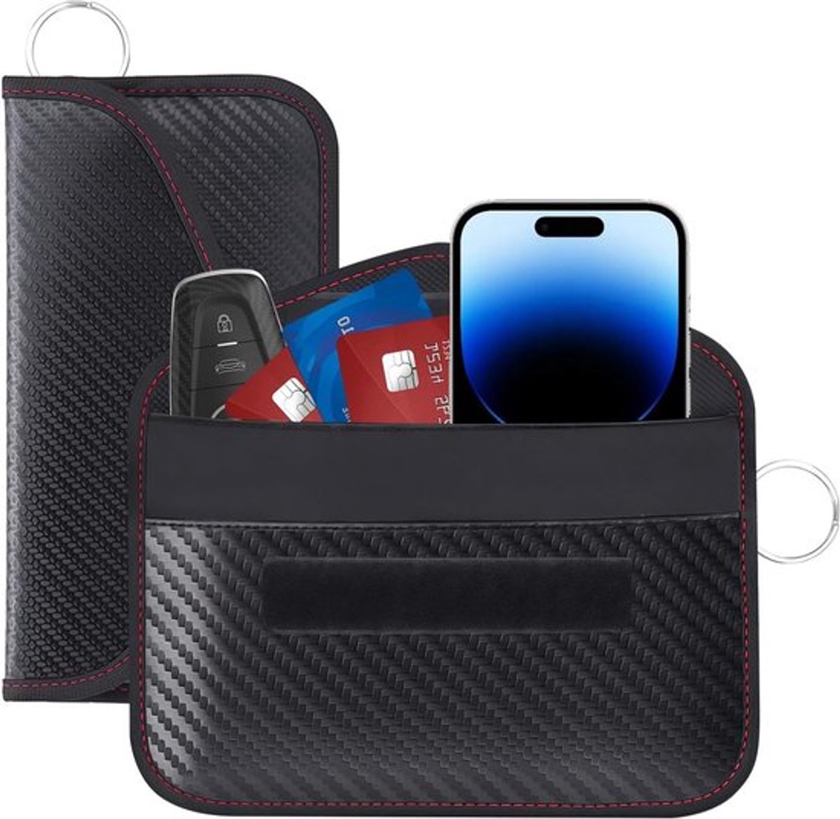 Grote Signaal Blokker Tas voor Telefoon en Autosleutels, RFID Bescherming tegen Diefstal en Keyless Toegang