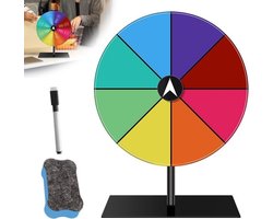 Gelukkige Draaiwiel voor Feestjes, Lotterij en Spellen - Aanpasbaar met 8 Slots voor Kerst en Carnaval