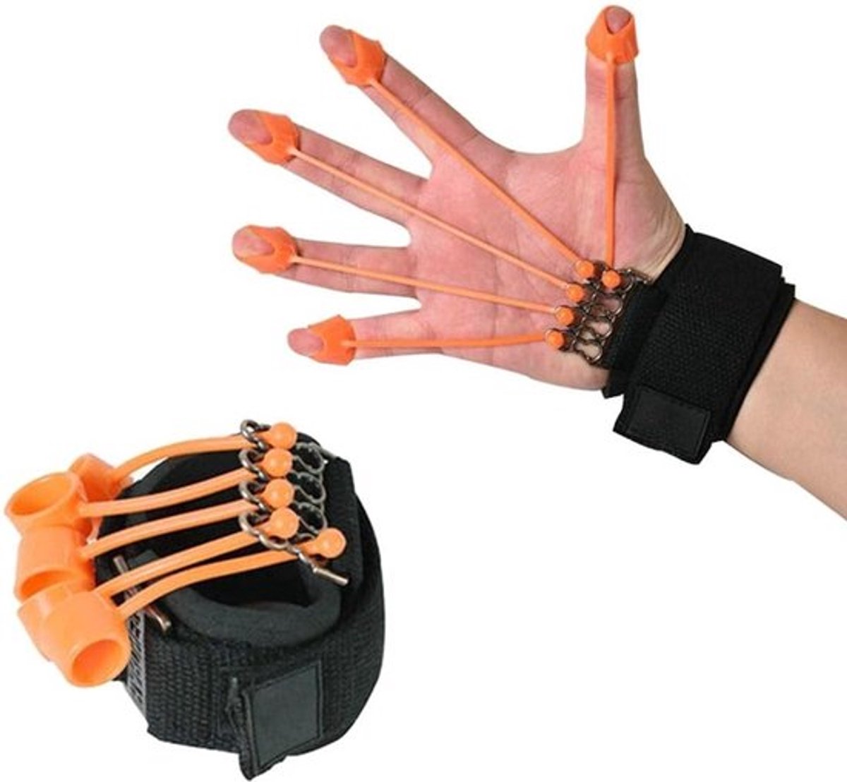 Oefenapparaat voor Vinger- en Handextensoren met Weerstandsband voor Handtherapie en Spiertraining, Verbeter Gripkracht en Flexibiliteit