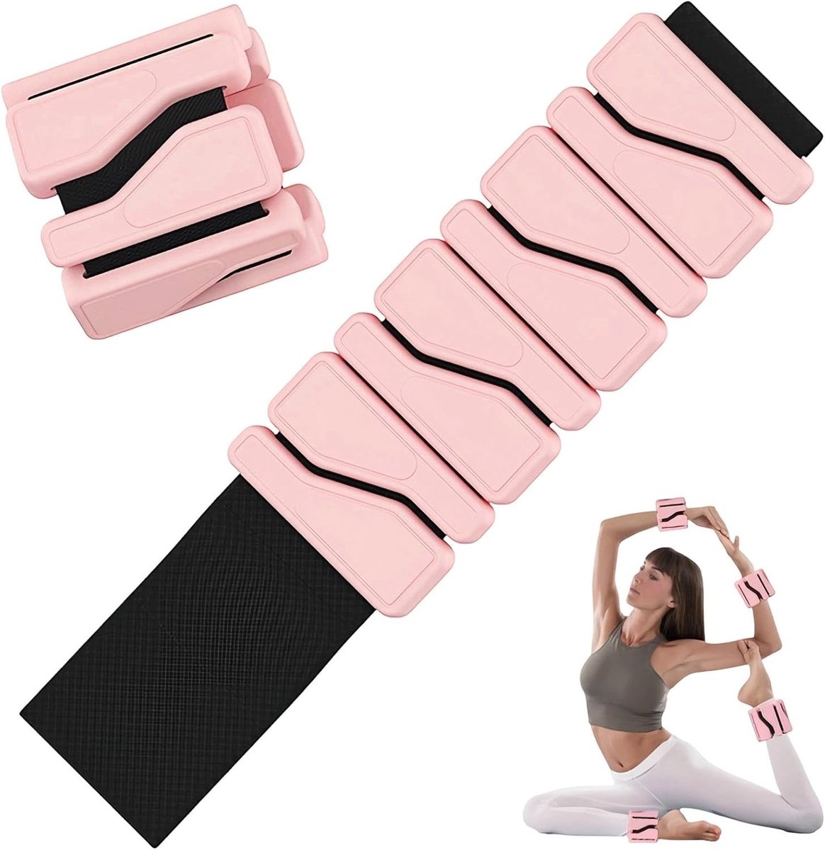 Set van 2 Gewichtsmanchetten voor Fitness Training - Silicone en Staal, Ideaal voor Joggen, Yoga en Pilates