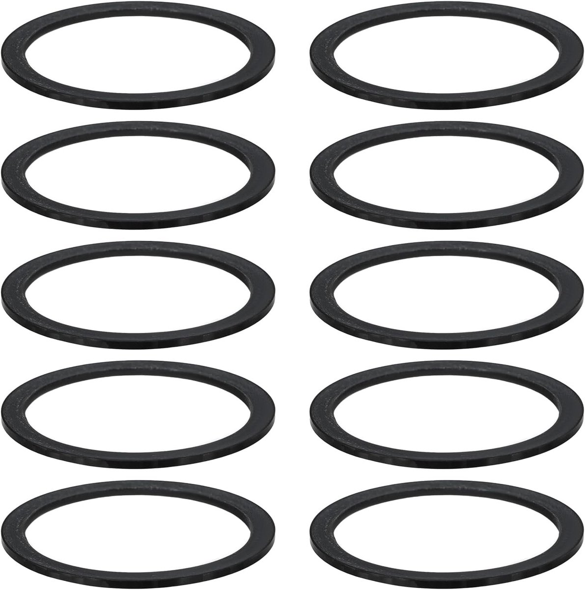 SnelShoppen - 10 Stuks Carbon Fiber Fiets Voorvork Kom Set Wasmachine Geschikt voor 1 1/8 Inch Handvatten - Lichtgewicht, Duurzaam, Hoge Temperatuur W