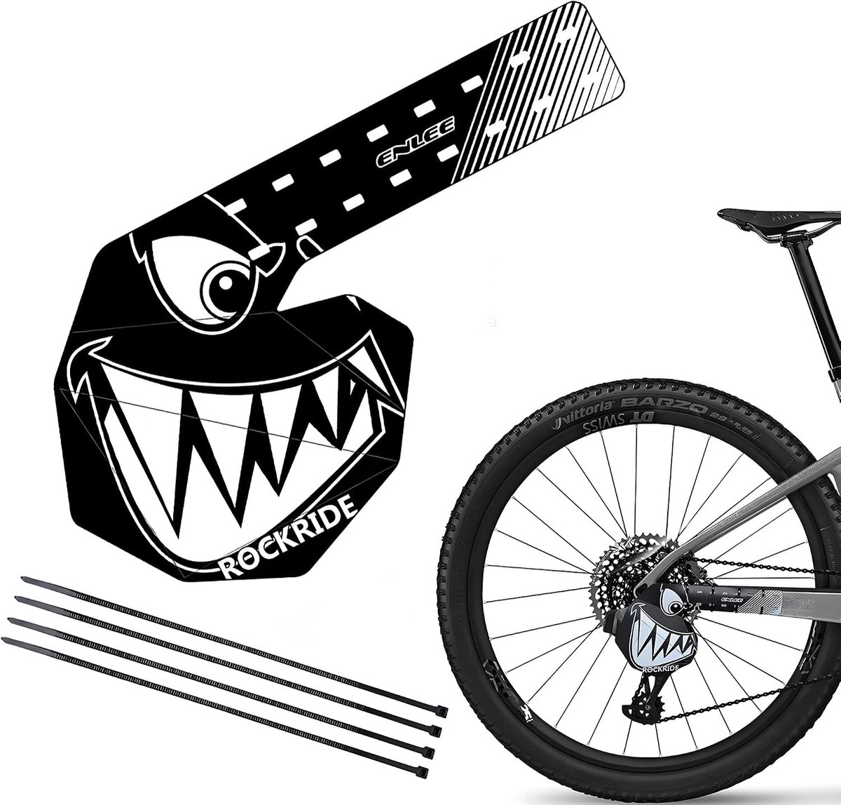 Fietsachterspatbord PP5 - Hoogwaardige bescherming - Geschikt voor mountainbikes - Verlengt levensduur van componenten - ShopVlot