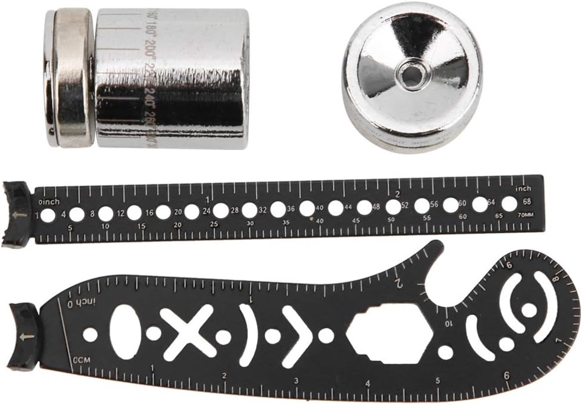 SnelShoppen - Tekenliniaal Set Magnetische Compas Meetgereedschap voor Tekenaars en Ontwerpers met Pen en Potloodsteun en Tekenrails (17mm)