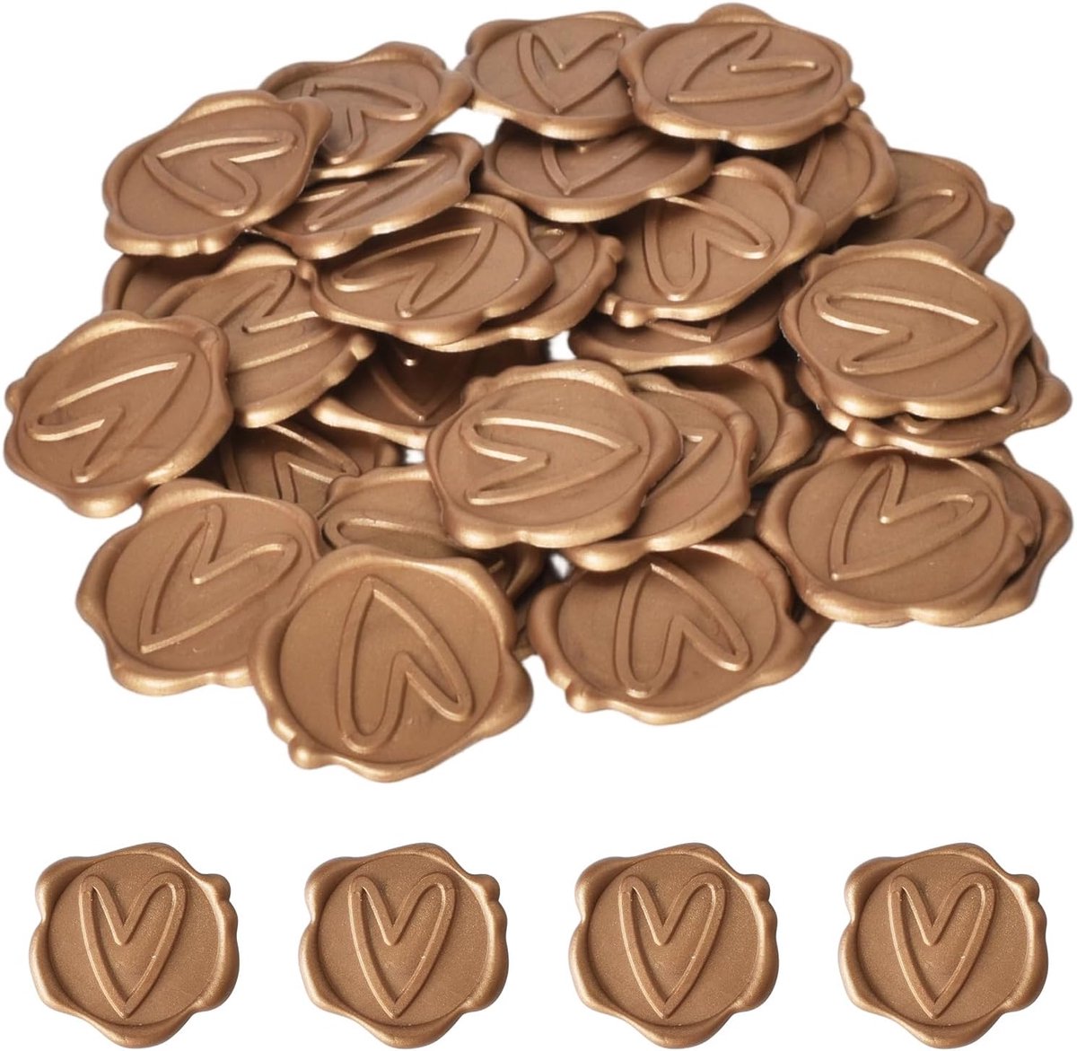 SnelShoppen - 30 Stuks Wax Seal Stickers Zelfklevend Love Design Envelopzegels voor Bruiloften, Uitnodigingen, Verjaardagen en Feesten