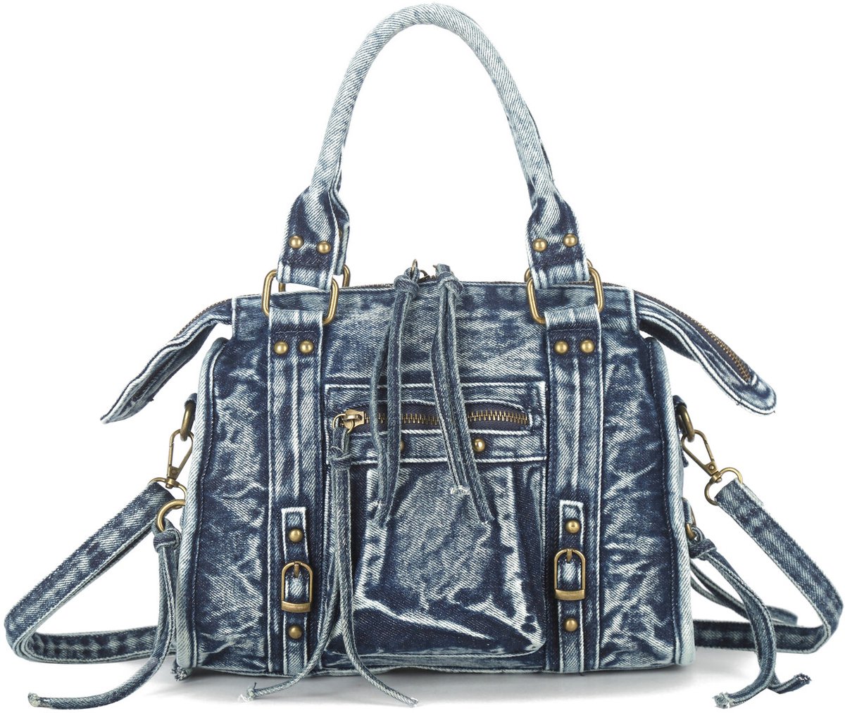 Giuliano kunstlederen jeans handtas Nienke - Dames - Blauw