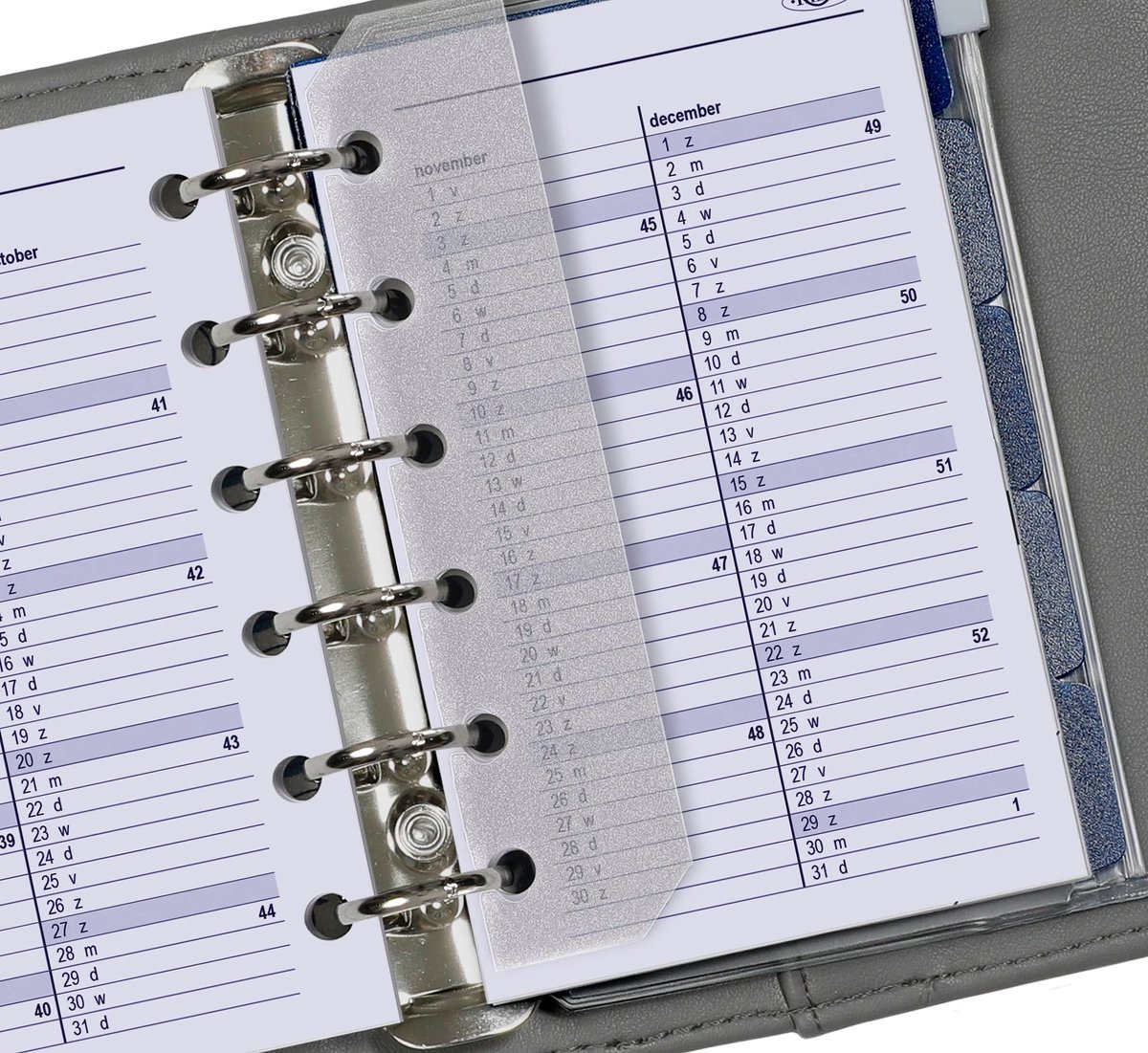 Kalpa 6337-27-28-29 125 x 80 mm Pocket Planner Vulling Week met extra's NL EN 2027 2028 2029