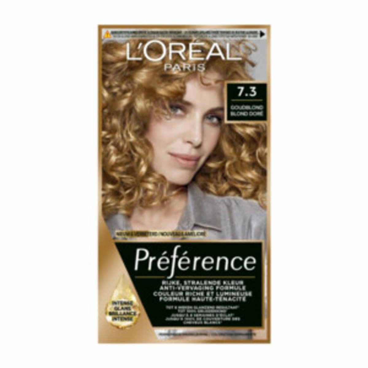 L'Oréal Préférence Permanente Haarkleuring 7.3 Goudblond
